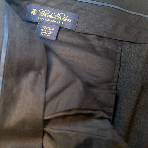 Brooks Brothers Loro Piana Italy Wool Slacks Mens Pleated Cuffed Trousers Pants - Picture 3 of 16